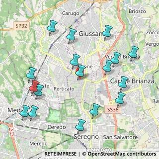 Mappa Via San Gottardo, 20833 Giussano MB, Italia (2.33412)