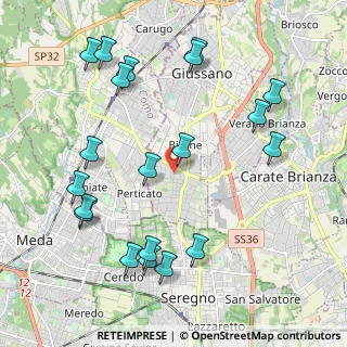 Mappa Via San Gottardo, 20833 Giussano MB, Italia (2.386)