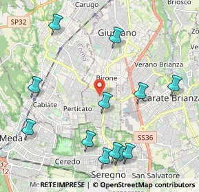 Mappa Via S. Gottardo, 20833 Giussano MB, Italia (2.4475)