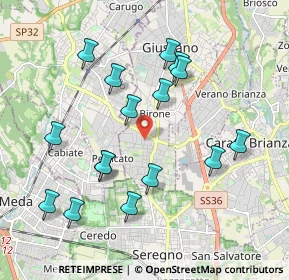 Mappa Via S. Gottardo, 20833 Giussano MB, Italia (1.96375)