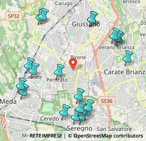 Mappa Via S. Gottardo, 20833 Giussano MB, Italia (2.568)