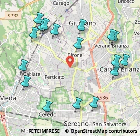 Mappa Via San Gottardo, 20833 Giussano MB, Italia (2.44471)