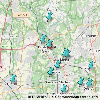 Mappa Via Gabriele d'Annunzio, 20823 Lentate sul Seveso MB, Italia (5.22667)