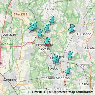Mappa Via Gabriele d'Annunzio, 20823 Lentate sul Seveso MB, Italia (3.64667)