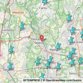 Mappa Via Gabriele d'Annunzio, 20823 Lentate sul Seveso MB, Italia (6.8795)