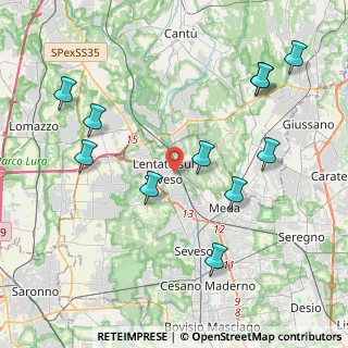 Mappa Via Gabriele d'Annunzio, 20823 Lentate sul Seveso MB, Italia (4.58545)