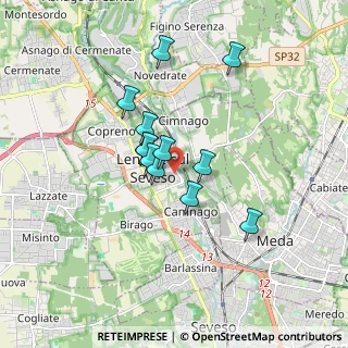 Mappa Via Gabriele d'Annunzio, 20823 Lentate sul Seveso MB, Italia (1.3175)