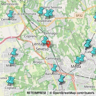 Mappa Via Gabriele d'Annunzio, 20823 Lentate sul Seveso MB, Italia (3.36158)