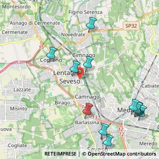 Mappa Via Gabriele d'Annunzio, 20823 Lentate sul Seveso MB, Italia (2.7475)