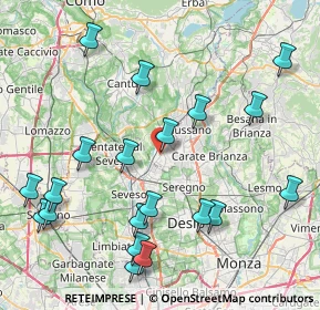 Mappa Via Giuseppe Verdi, 22060 Cabiate CO, Italia (9.628)