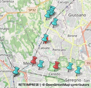 Mappa Via Giuseppe Verdi, 22060 Cabiate CO, Italia (2.48308)