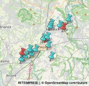 Mappa SP342dir, 23875 Osnago LC, Italia (3.14333)