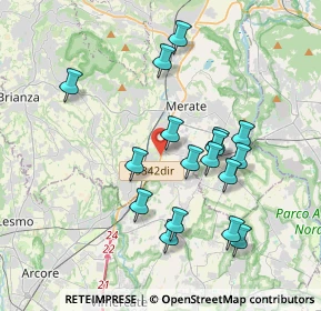 Mappa SP342dir, 23875 Osnago LC, Italia (3.53529)