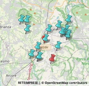 Mappa Via Giuseppe Mazzini, 23875 Osnago LC, Italia (3.33778)