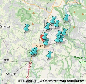 Mappa SP342dir, 23875 Osnago LC, Italia (2.82429)