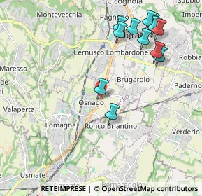 Mappa Via Giuseppe Mazzini, 23875 Osnago LC, Italia (2.28333)