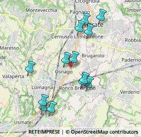 Mappa Via Giuseppe Mazzini, 23875 Osnago LC, Italia (1.86615)