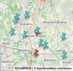 Mappa Via Damiano Chiesa, 20841 Carate Brianza MB, Italia (4.24273)