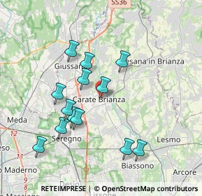 Mappa Via Bernardo Caprotti, 20841 Carate Brianza MB, Italia (3.48769)