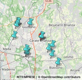 Mappa Via Damiano Chiesa, 20841 Carate Brianza MB, Italia (3.82333)