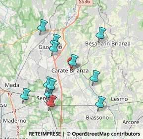 Mappa Via Damiano Chiesa, 20841 Carate Brianza MB, Italia (3.84333)