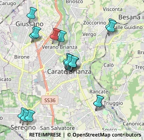 Mappa Via Bernardo Caprotti, 20841 Carate Brianza MB, Italia (1.97611)