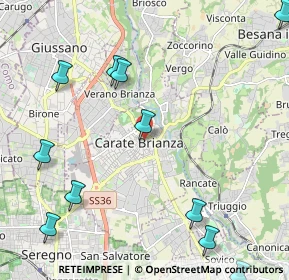 Mappa Via Damiano Chiesa, 20841 Carate Brianza MB, Italia (2.83364)