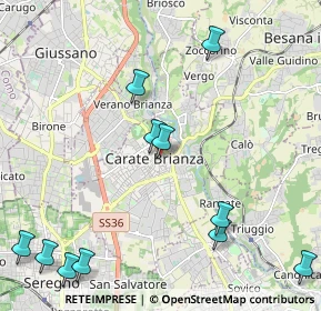 Mappa Via Bernardo Caprotti, 20841 Carate Brianza MB, Italia (2.72182)