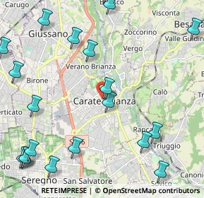 Mappa Via dei Bersaglieri, 20841 Carate Brianza MB, Italia (2.988)