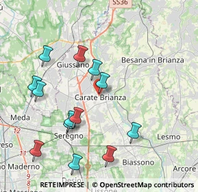 Mappa Via dei Bersaglieri, 20841 Carate Brianza MB, Italia (4.18)