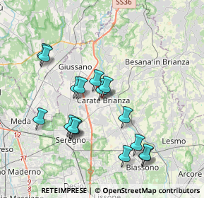 Mappa Via dei Bersaglieri, 20841 Carate Brianza MB, Italia (3.62588)