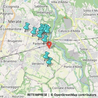 Mappa Via Fornace, 23877 Paderno D'adda LC, Italia (1.43636)