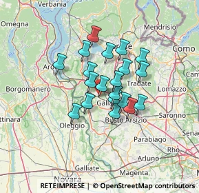 Mappa Via D. Chiesa, 21011 Casorate Sempione VA, Italia (9.3615)