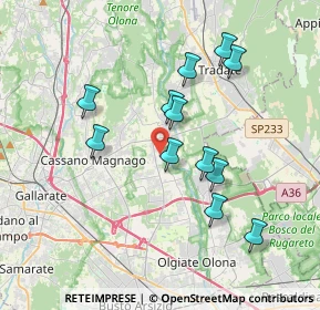 Mappa Via San Rocco, 21054 Fagnano Olona VA, Italia (3.3825)