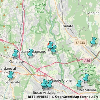 Mappa Via San Rocco, 21054 Fagnano Olona VA, Italia (6.12083)