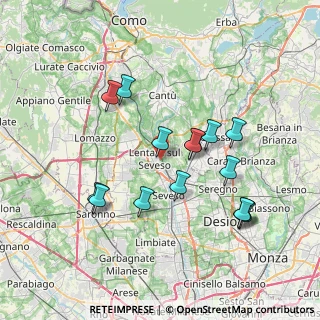 Mappa Via Lecco, 20823 Lentate sul Seveso MB, Italia (7.02933)