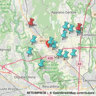 Mappa Via Silvio Pellico, 22076 Mozzate CO, Italia (3.63357)