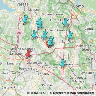 Mappa Via Silvio Pellico, 22076 Mozzate CO, Italia (6.52)