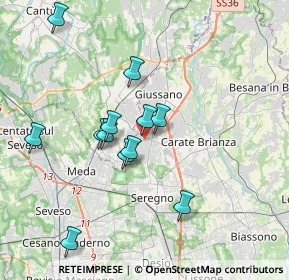 Mappa Via Montello, 20833 Giussano MB, Italia (3.37333)