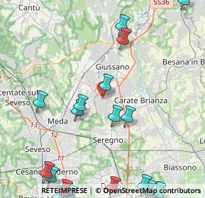 Mappa Via Montello, 20833 Giussano MB, Italia (6.2155)