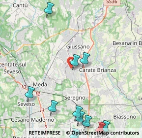 Mappa Via Montello, 20833 Giussano MB, Italia (5.87667)