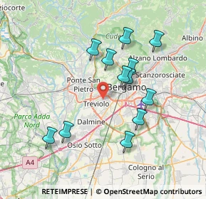 Mappa Via Rossini, 24048 Treviolo BG, Italia (6.84917)
