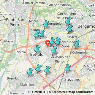 Mappa Via Rossini, 24048 Treviolo BG, Italia (1.84667)