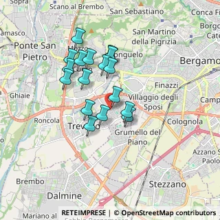 Mappa Via Rossini, 24048 Treviolo BG, Italia (1.46588)
