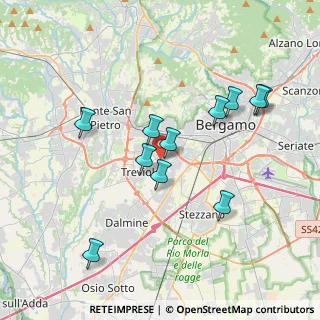 Mappa Via Rossini, 24048 Treviolo BG, Italia (3.54364)