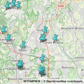 Mappa Via Pola - Località Paina, 20833 Giussano MB, Italia (6.1985)