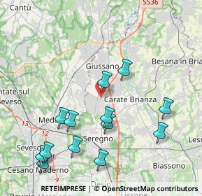 Mappa Via Pola - Località Paina, 20833 Giussano MB, Italia (4.45538)