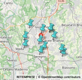 Mappa Via Pola - Località Paina, 20833 Giussano MB, Italia (2.72917)