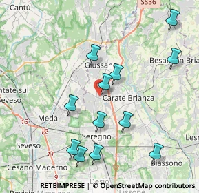Mappa Via Pola - Località Paina, 20833 Giussano MB, Italia (4.145)