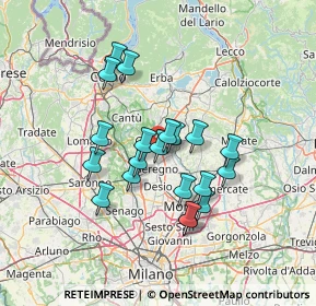 Mappa Via Pola - Località Paina, 20833 Giussano MB, Italia (11.4015)